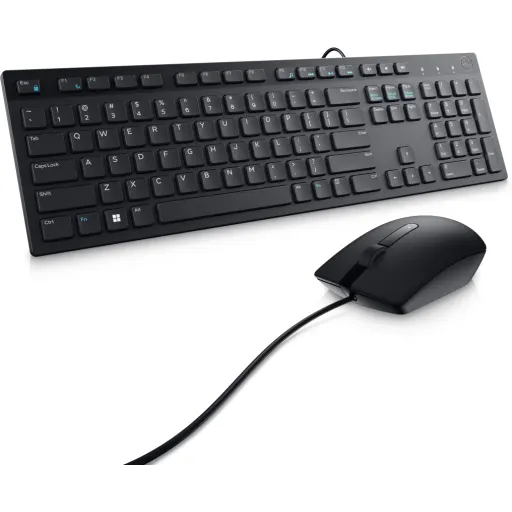 Kit Teclado Mouse Alámbrico Dell KM300C Conectividad USB Cable 1.8 mts Negro — Nuevo